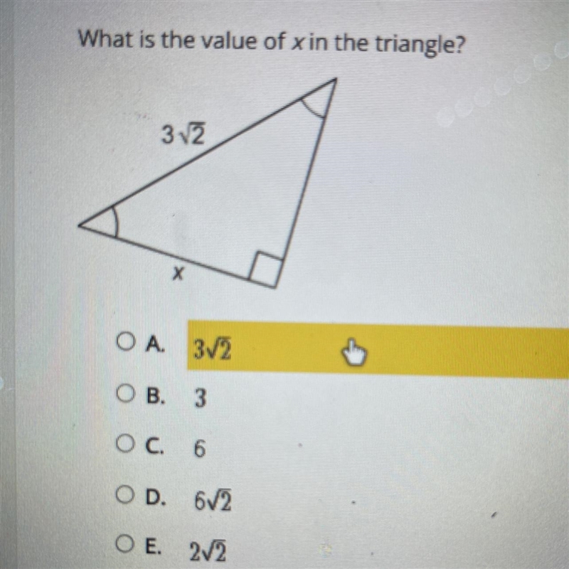 What is the value of x in the triangle?-example-1