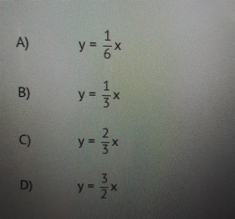 Line/has the equation y=1/3x. Find the equation of the image of/ after a dilation-example-1