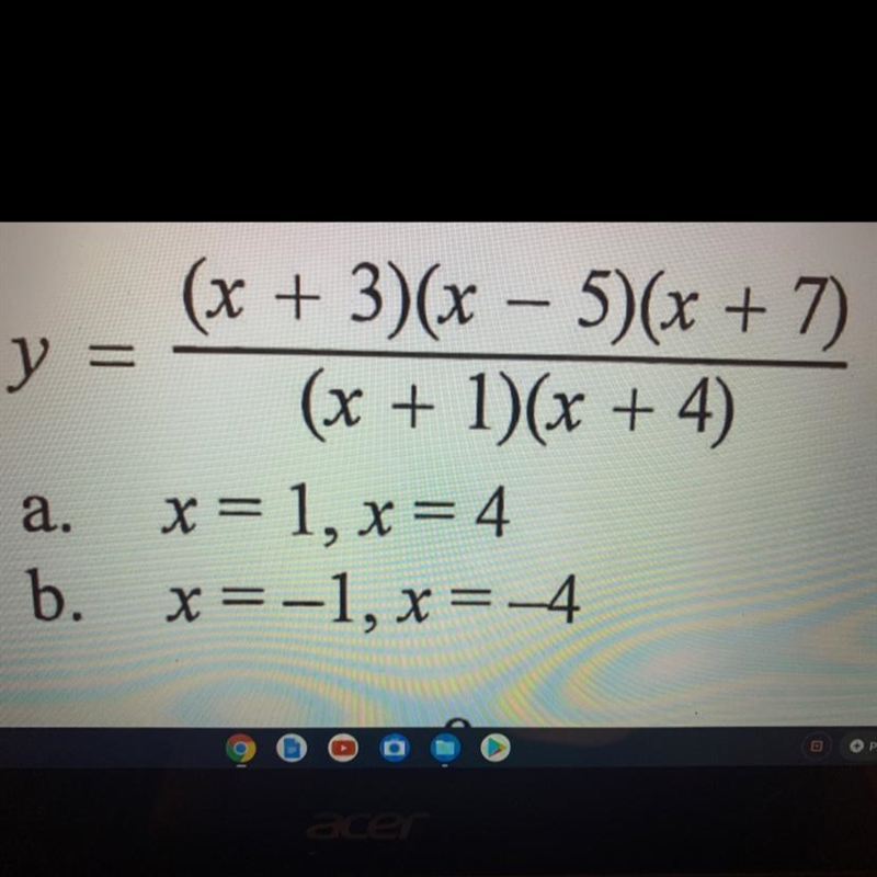 Pls help:find any points of discontinuing of the rational function-example-1