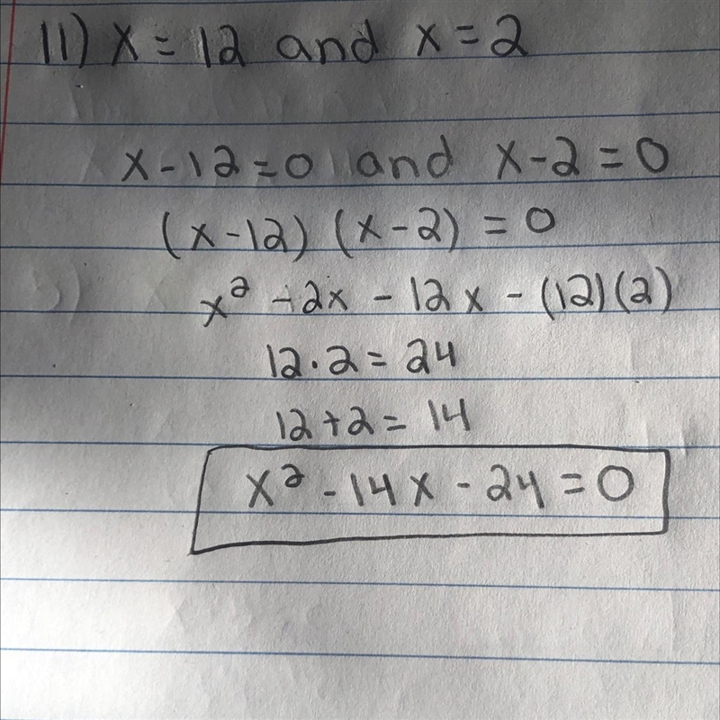 Is this correct? Please help I have a test on this 11.    Work backwards to write-example-1