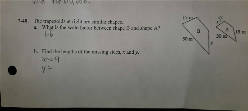 Find the length of missing sides-example-1