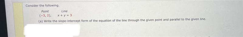 Pre-algebra:Write the slope-intercept form of the equation of the line through the-example-1