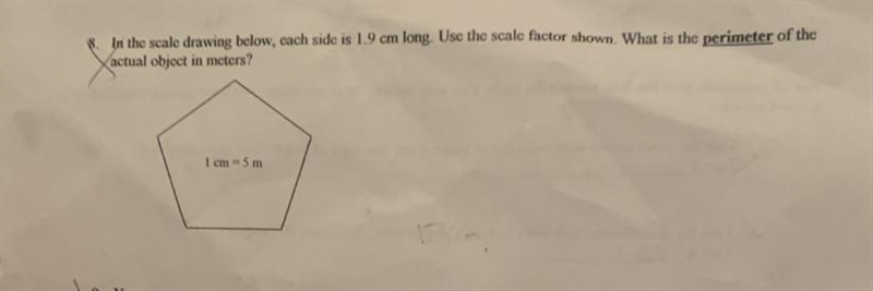 In the scale drawing below-example-1