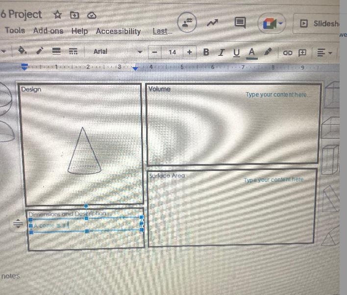 How to fine the volume and surface area of a cone-example-1