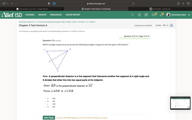 Which triangle congruency can prove the following triangles congruent with the given-example-1