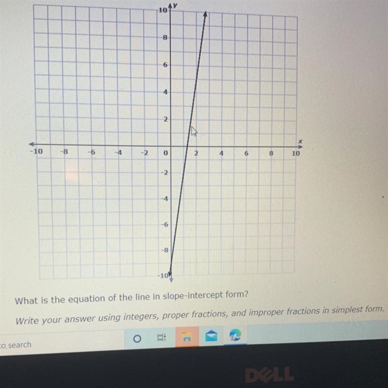 What is the equation of the line in slope-intercept form?-example-1