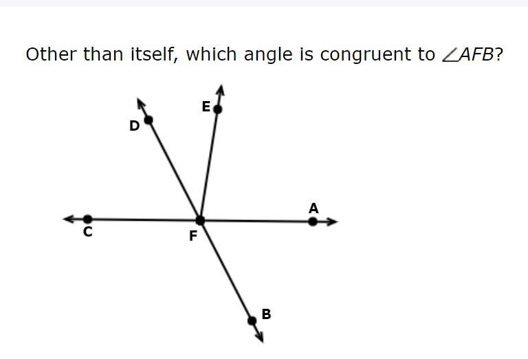 WHICH ANGLE IS CONGRUENT TO AFB-example-1