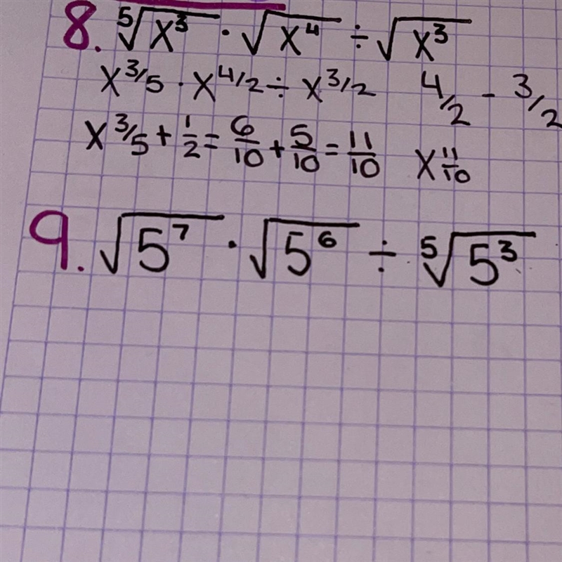 Convert Following expression in radical form into an exponential expression in rational-example-1