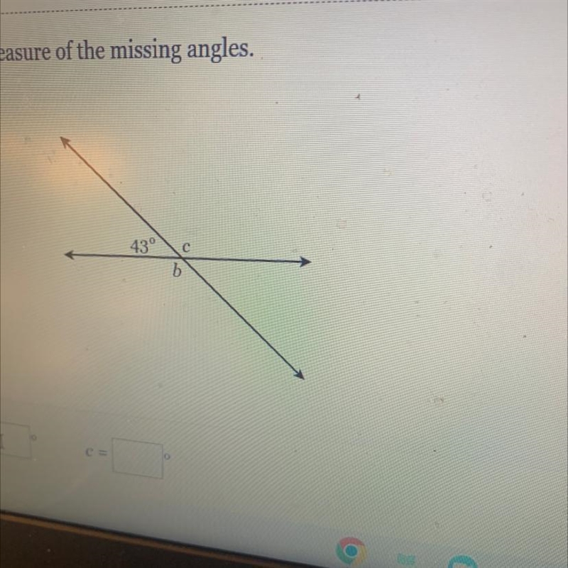 What is the measure of the missing angles.-example-1