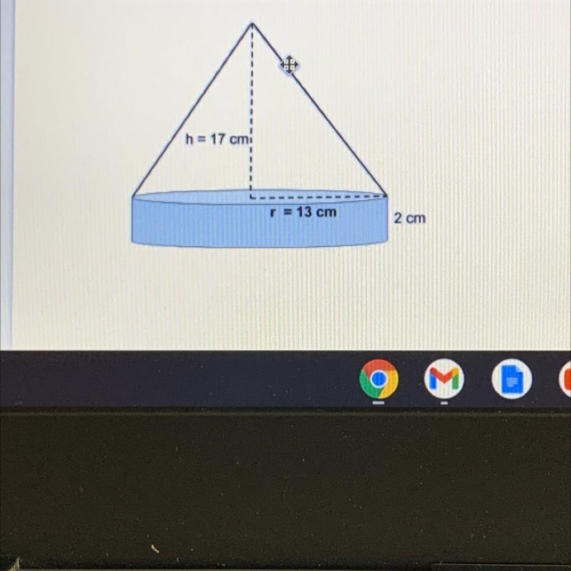 A design for a traffic cone is shown below. In order for it to have a solid foundationthe-example-1