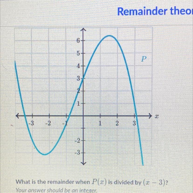 What is the reminder when P (x) is divided by ( x -3)?-example-1