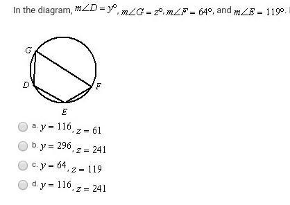 Find the value of the misssing variables im pretty sure the answer is either a or-example-1