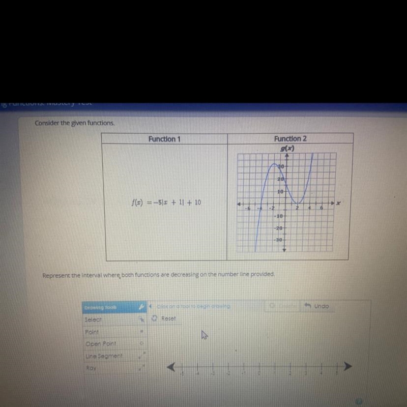 Use the drawing tools to form the correct answer on the provided number line-example-1