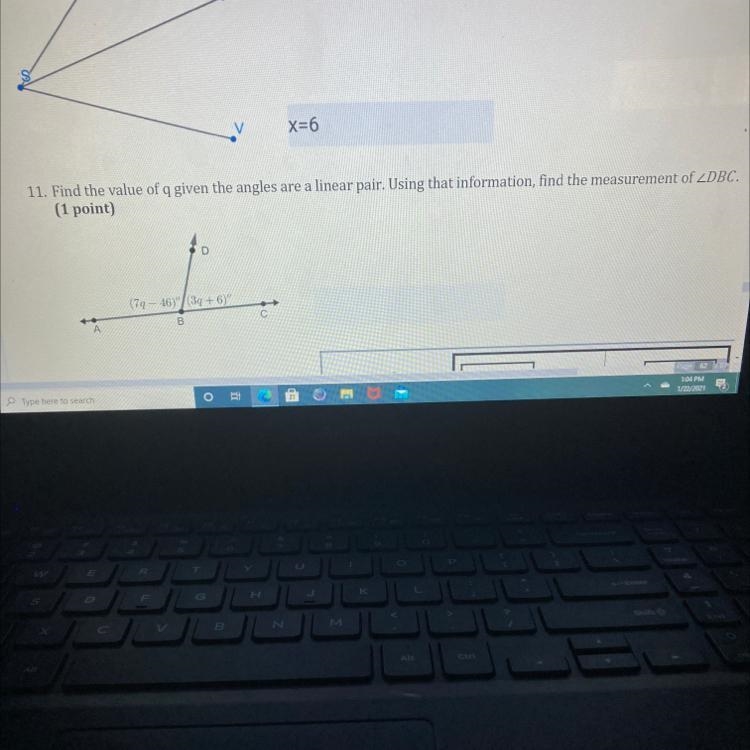 11. Find the value of a given the angles are a linear pair. Using that information-example-1