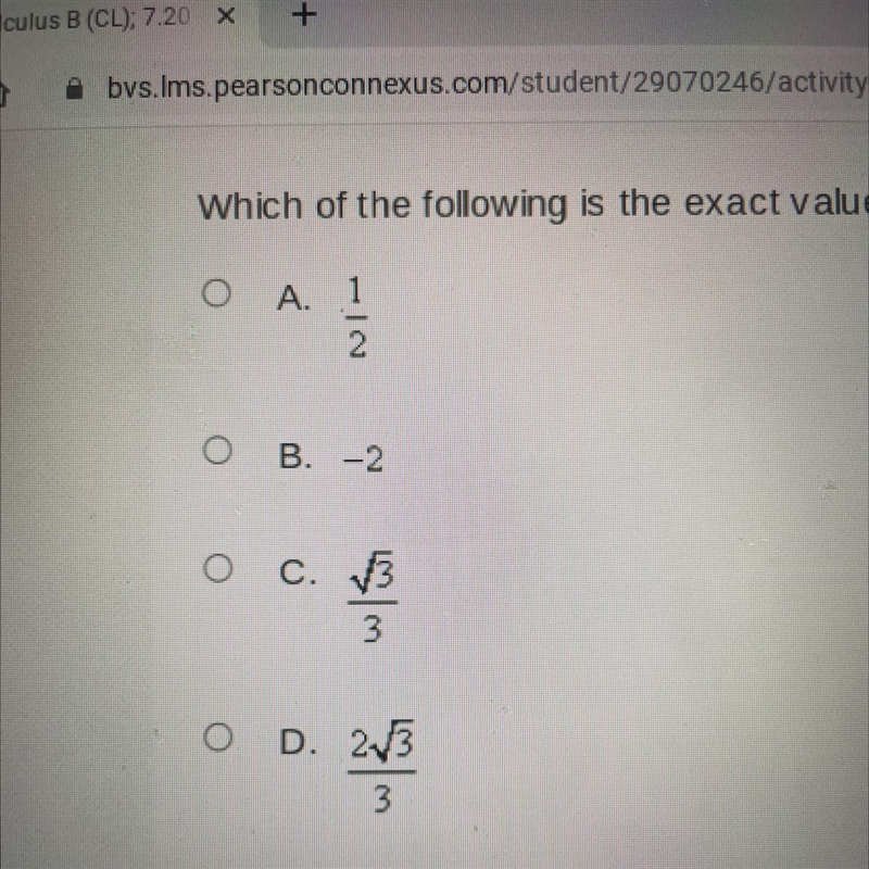 Which of the following is the exact value of tan 30° ?-example-1