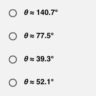 Find the angle between the following two lines: 2x + 3y = 5x − 3y = 6 (round your-example-1