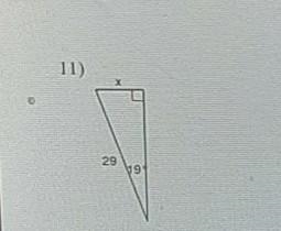 Solving right triangle find the missing side. round to the nearest tenth number 11-example-1