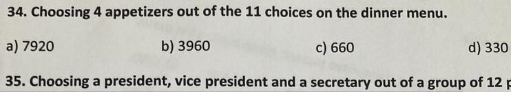 Can you please help me with number 34. Determine the number of ways that each can-example-1