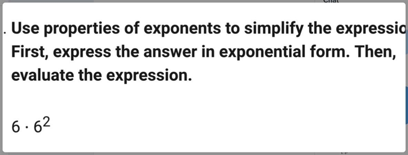 Use properties of exponents to simplify the expression. First, express the answer-example-1