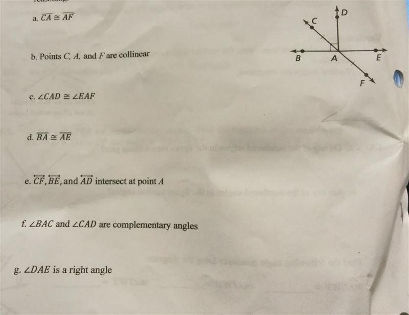 NO LINKS!! Tell whether you can conclude that each is true based on the figure. Explain-example-1