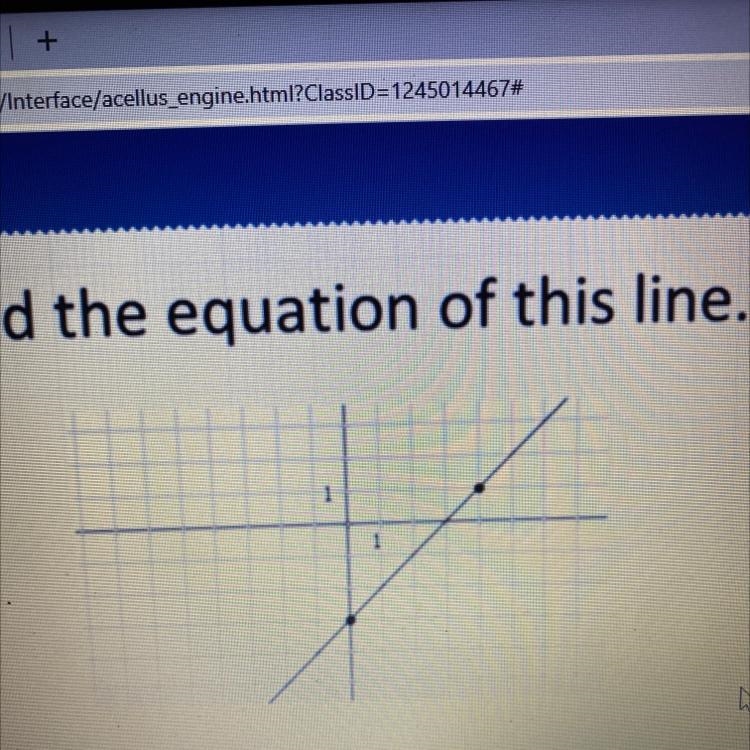 Find the equation of this line.1y = x + [?]-example-1