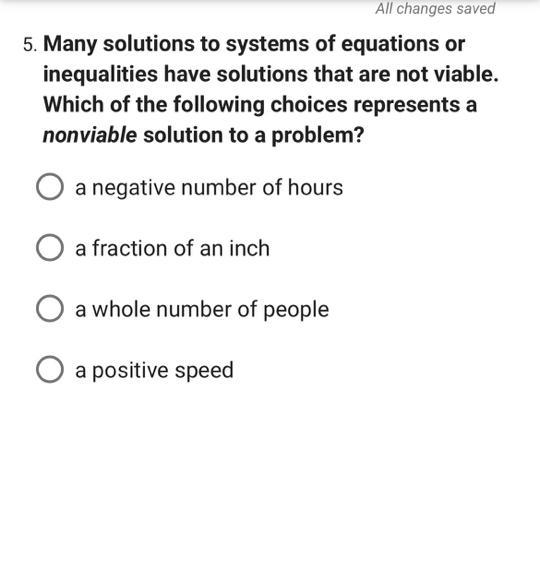 Many solutions to systems of equations or inequalities have solutions that are not-example-1