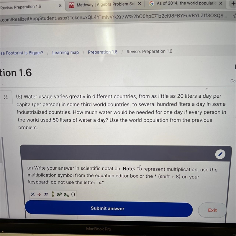 I need help solving this problem When it says use the previous population it was 3.15x-example-1