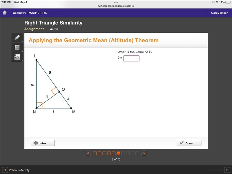 What is the value of k? k =-example-1