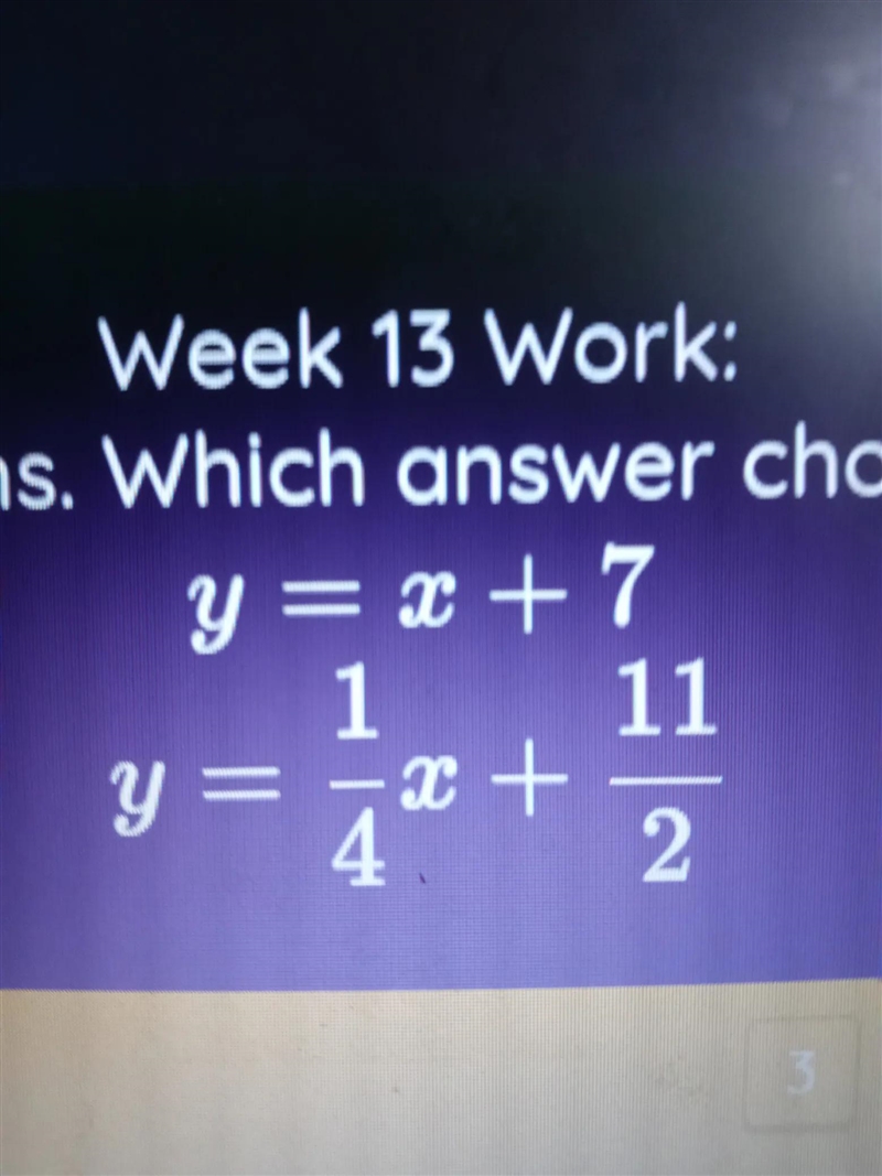 solve the system of equations. which answer choice has truth to it's solution?y=X-example-1