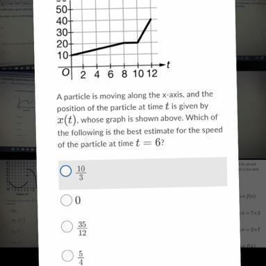 A particle is moving along the x-axis, and theposition of the particle at time t is-example-1