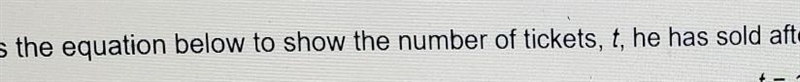 Tim uses the equation below to show the number of tickets,the sold after h hours-example-1