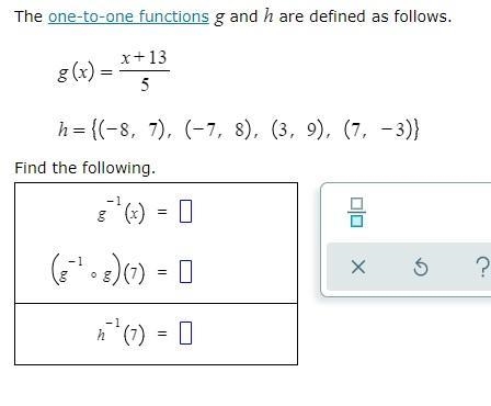 One to One Function Math Problem Help!-example-1