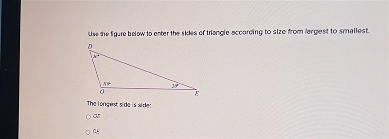 I need help solving this problem please. The options are OD, DE, OE-example-1