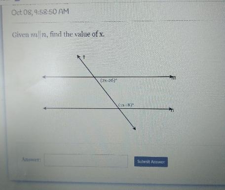 Given mn, find the value of x. + (2x-26) (7x+8)-example-1