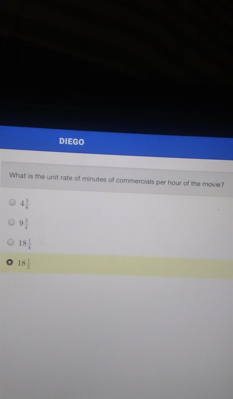 Helena is watching a movie on television she notices that there are 9 1/4 min of commercial-example-1