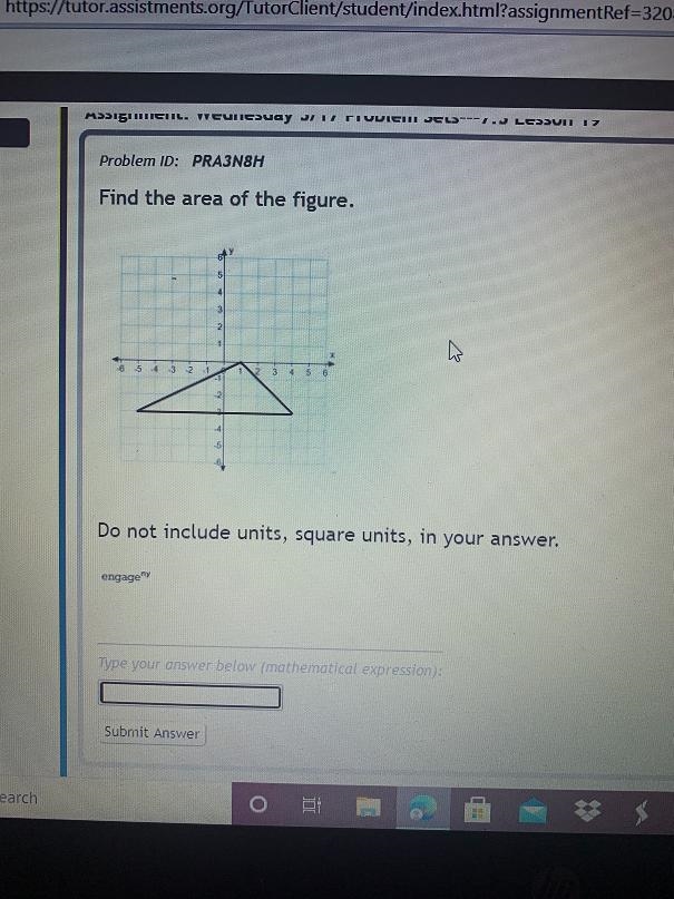 Find the area of the figure.65Do not include units, square units, in your answer.-example-1