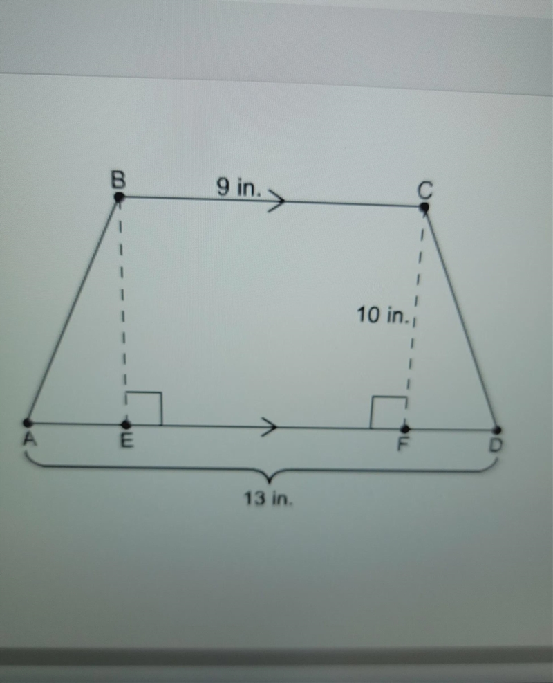 the figure shows the front side of a purse in the shape of a trapezoid what is the-example-1