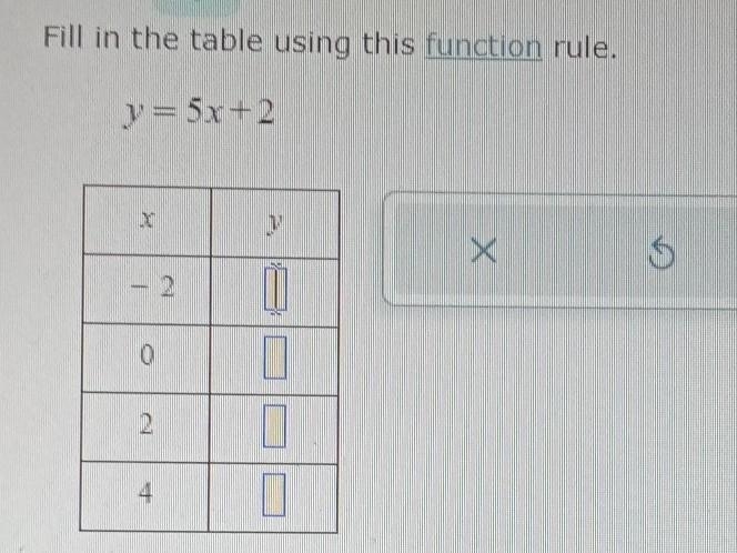 Fill in the table using this function rule.​-example-1