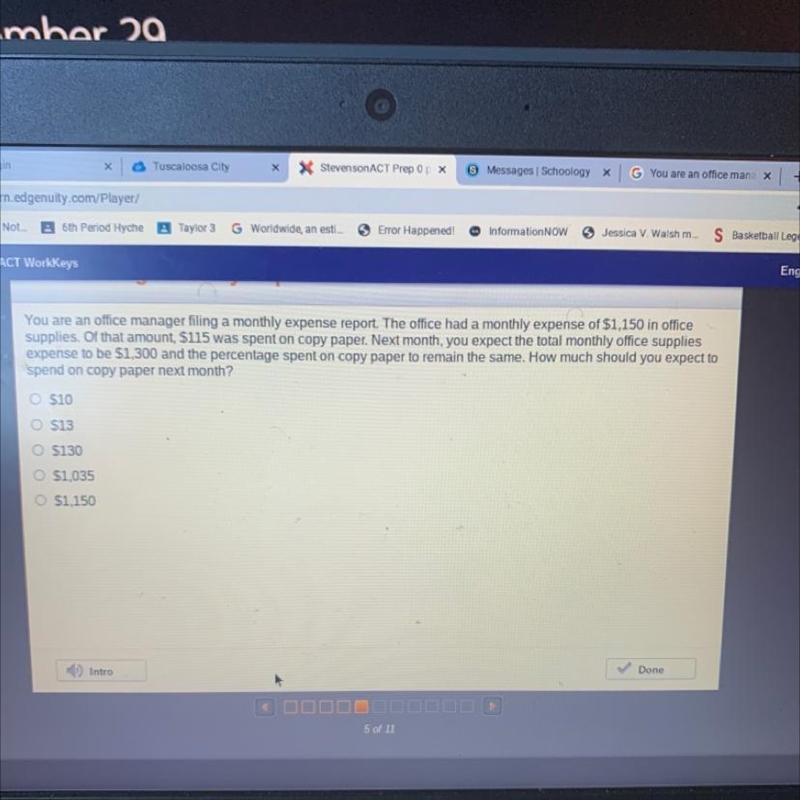 You are an office manager filing a monthly expense report. The office had a monthly-example-1