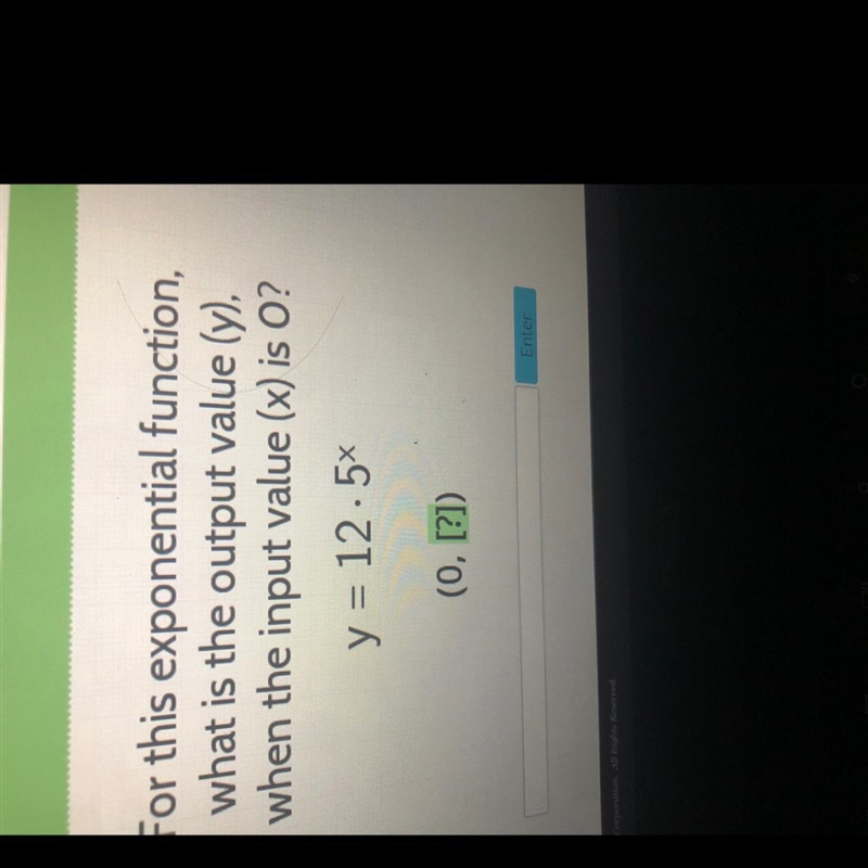 For this exponential function,what is the output value (y),when the input value (x-example-1