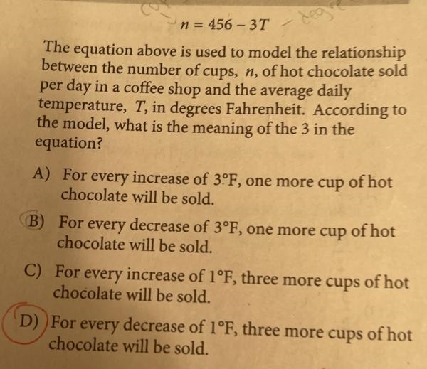 n = 456 - 3TThe equation above is used to model the relationshipbetween the number-example-1