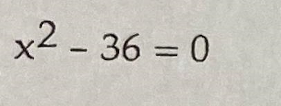 Find all solutions of the equation. Leave answers in trigonometric form.x^2-36=0-example-1