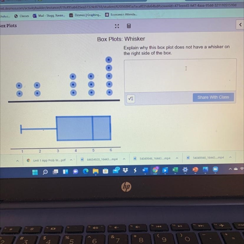 Explain why this box plot does not have a whisker on the right side of the box.-example-1