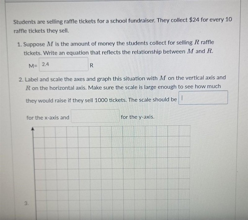 Students are selling tickets for a school fundraiser. they collect $24 for every 10 raffle-example-1