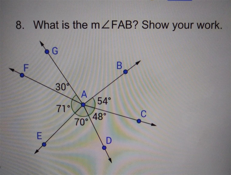 What is the measure of FAB? ​-example-1