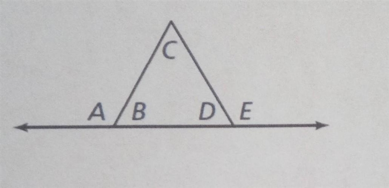 If angle A = 120°, what is angle B? Explain. If angle D = 40°, what is angle E? Is-example-1