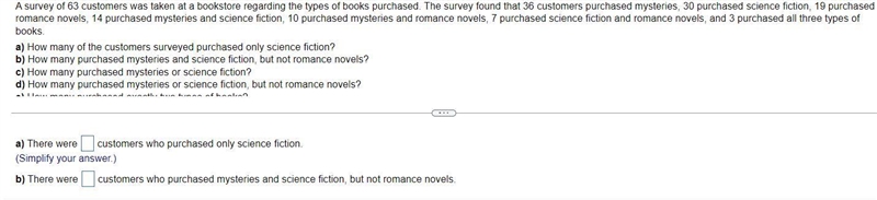 See attached questione) How many purchased exactly two types of books?-example-1