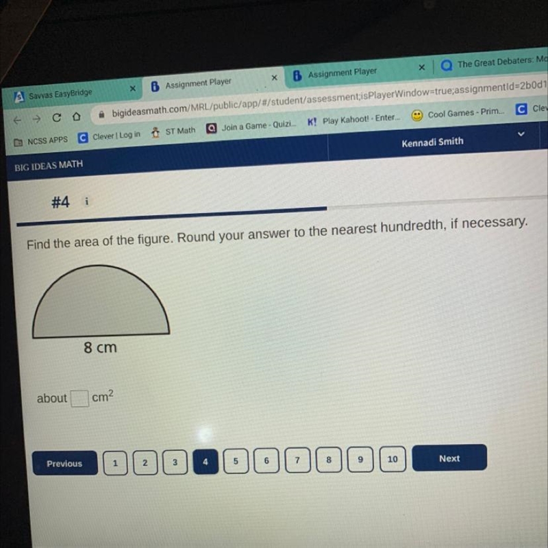 Find the area of the figure. Round your answer to the nearest hundredth, if necessary-example-1