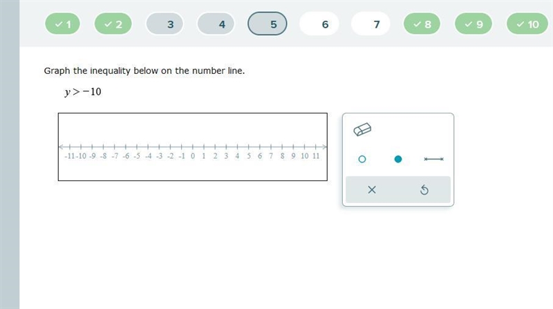 Please help asap!! im stumped graph the inequality below on the number line explanation-example-1