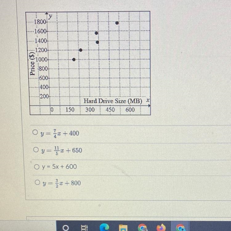 Which equation could be a prediction equation for data points shown in the scatter-example-1